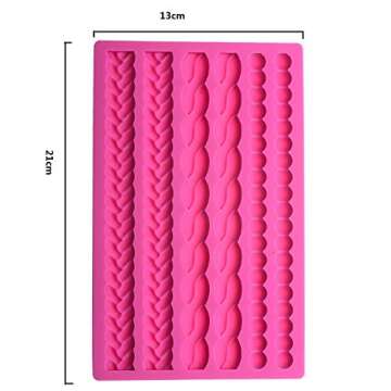 Palksky Pie Crust Impression Mat/Fondant Molds Silicone Mold Cake Decoration Molds for Chocolate Fondant Sugarcraft Pastry Cupcake Toppers