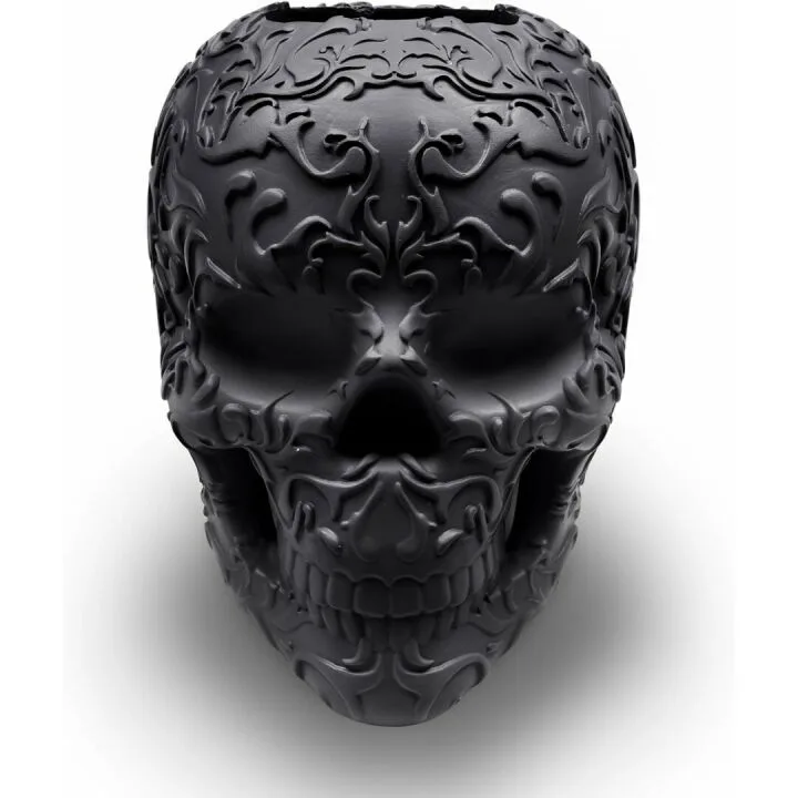 Stylish Skull Makeup Brush and Pen Holder