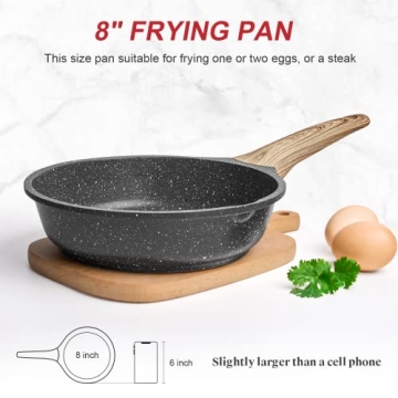 Caannasweis Nonstick Granite Frying Pan - Healthy Cooking Made Easy