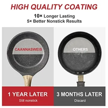 Caannasweis Nonstick Granite Frying Pan - Healthy Cooking Made Easy
