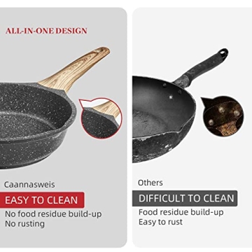 Caannasweis Nonstick Granite Frying Pan - Healthy Cooking Made Easy