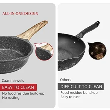 Caannasweis Nonstick Granite Frying Pan - Healthy Cooking Made Easy