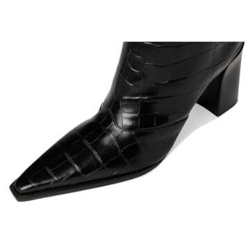 Schutz Women's Raffaela Knee High Boot, Black, 7.5