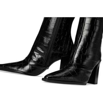 Schutz Women's Raffaela Knee High Boot, Black, 7.5