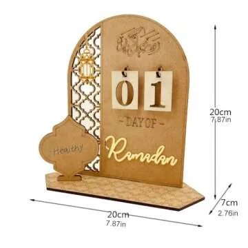 Wooden Ramadan Advent Calendar for Home Decor and Gifts