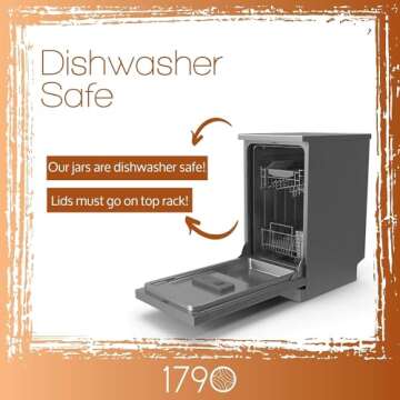 Wide Mouth 1 Gallon Glass Jar with Lid - Glass Gallon Jar for Kombucha & Sun Tea Gallon Mason Jars are Large Glass Jars with Lids 1 Gallon for Food Storage - 4pk Large Jars with Airtight Plastic Lids