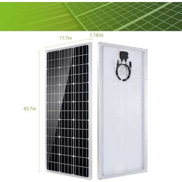 Topsolar 100W Solar Panel Kit - Eco-Friendly Power Solution for RVs & More