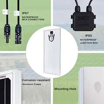 Topsolar 100W Solar Panel Kit for Off Grid Use