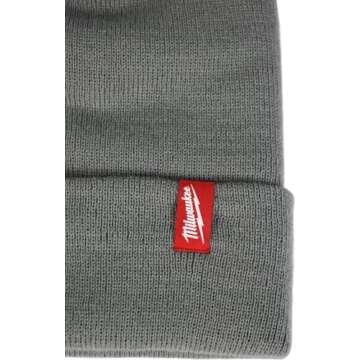 Milwaukee 506G Men's Gray Acrylic Cuffed Beanie Hat - Warm & Stylish Winter Essential