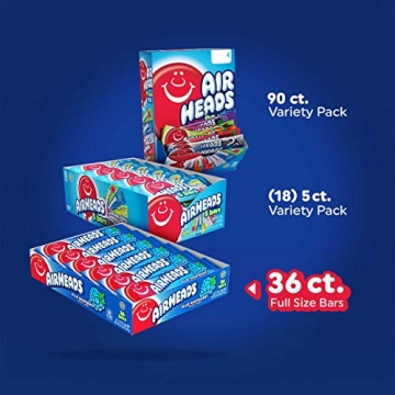 Blue Raspberry Airheads Candy - 36 Full Size Bars
