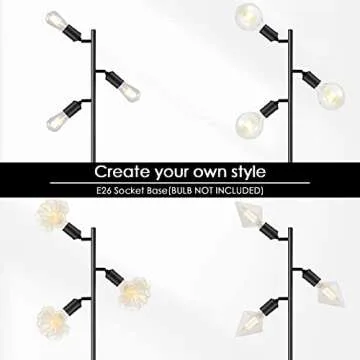 Bricosmocon Industrial Floor Lamp with Adjustable Lights