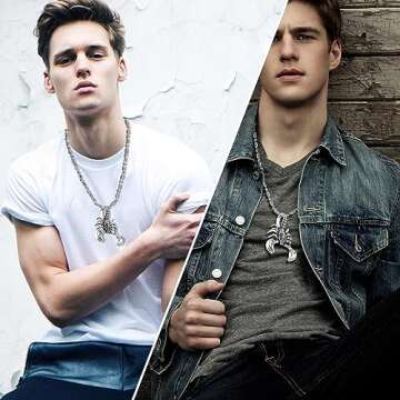 OIDEA Gothic Scorpion Pendant Necklace for Men and Women