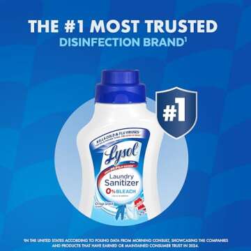 Lysol Disinfectant Laundry Sanitizer & Scent Booster, Laundry Detergent Additive, Color Safe Bleach ...