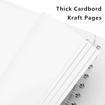 Hiwhy Scrapbook 12x12 Inch DIY Scrapbook Album Hardcover Kraft Paper Scrap Book Photo Albums 50 Sheets Memory Book for Family, Wedding