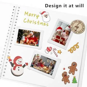 Hiwhy Scrapbook 12x12 Inch DIY Scrapbook Album Hardcover Kraft Paper Scrap Book Photo Albums 50 Sheets Memory Book for Family, Wedding