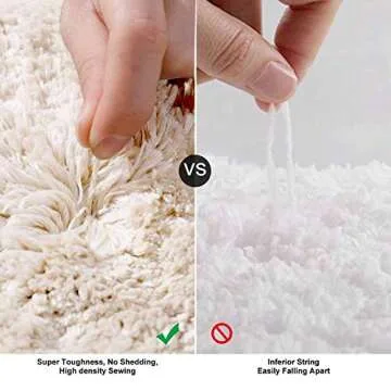 Folixitar Bathroom Rug, 16X24 Inch, Non-Slip Microfiber Bath Mat, Super Water Absorbent, Machine Washable, Thick, Soft Shaggy Rugs Carpet for Bath Room, Shower, Hot Tub, Spa