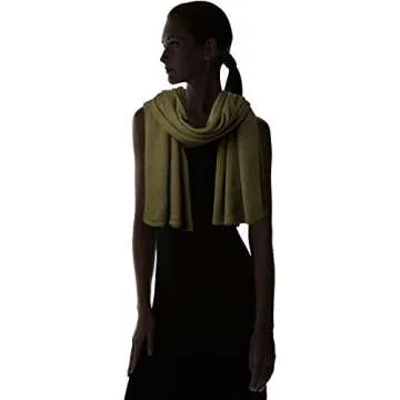 French Connection Women's Wool Blend Knit Scarf, Dusty Olive, O/S