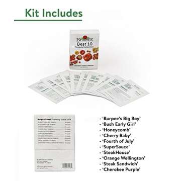 Burpee Best 10 Non-GMO Planting Tomato Seeds for Garden Gifts (1 Pack)