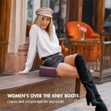Vepose Women's Stylish Over The Knee Boots with Comfort