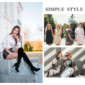 Vepose Women's Stylish Over The Knee Boots with Comfort