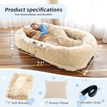 Luxurious Human Dog Bed - Perfect for You & Pets