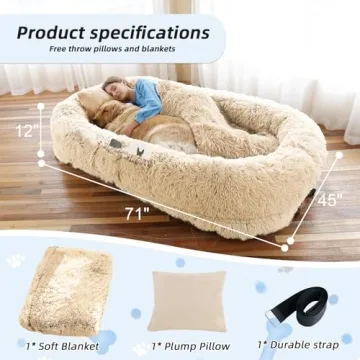 Luxurious Human Dog Bed - Perfect for You & Pets
