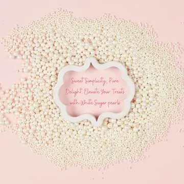 Confect White Pearl Sprinkles | Valentines Sprinkles | Edible Mix White Pearls & dragees Sprinkles | Frozen Sprinkles | White Princess Disco Ball Sprinkles - 3.5 Oz