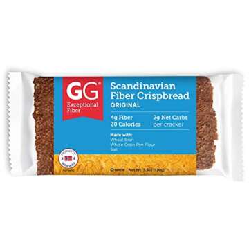 GG Scandinavian Fiber Crispbread, Original, 3.5 Oz (Pack of 15)