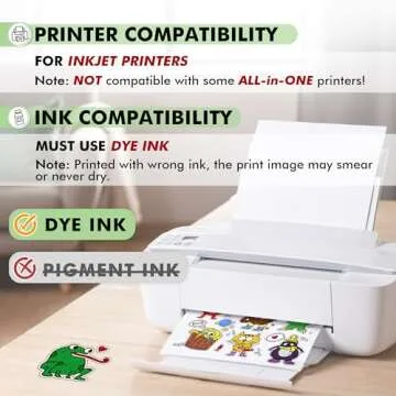 Koala Clear Sticker Paper for Inkjet Printer - Waterproof Clear Printable Vinyl Sticker Paper - 8.5x11 Inch 50 Sheets Transparent Glossy Sticker Paper for DIY Personalized Stickers, Labels, Decals