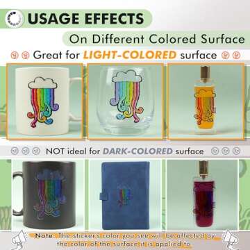 Koala Clear Sticker Paper for Inkjet Printer - Waterproof Clear Printable Vinyl Sticker Paper - 8.5x11 Inch 50 Sheets Transparent Glossy Sticker Paper for DIY Personalized Stickers, Labels, Decals