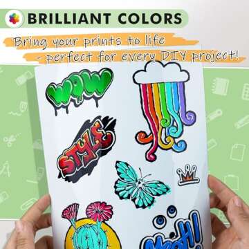 Koala Clear Sticker Paper for Inkjet Printer - Waterproof Clear Printable Vinyl Sticker Paper - 8.5x11 Inch 50 Sheets Transparent Glossy Sticker Paper for DIY Personalized Stickers, Labels, Decals