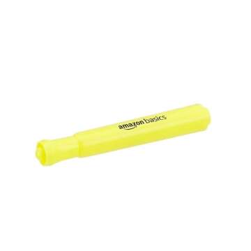 Amazon Basics Yellow Highlighters 12 Pack, Chisel Tip, Office and School Supplies