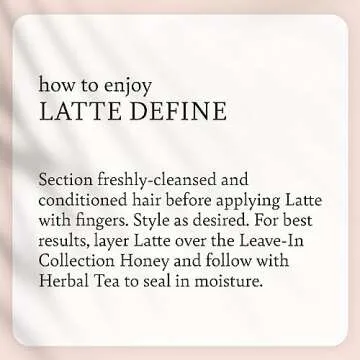 Camille Rose Latte Define Leave in Styling Cream, with Black Cumin and Sunflower Seed Oils to Hold and Define Styles and Textures, for all Hair Types, 9 fl oz
