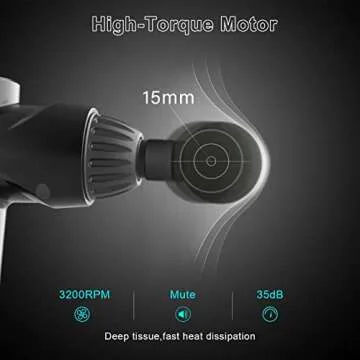 IOOKNA Percussion Massage Gun, Father's Day Gift, Upgrade Muscle Handheld Deep Tissue Massager (Black)-– Six Different Adjustable Heads for Different Muscle Groups - 20 Speed Options