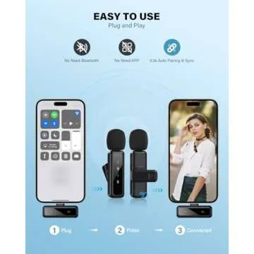 Wireless Lavalier Microphone for iPhone and Android