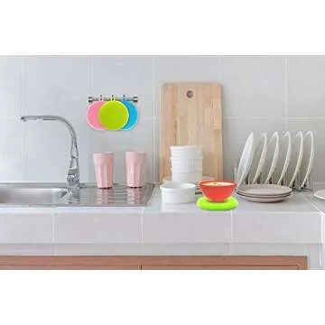 Outtills Silicone Sponge (3 Pack) Plus Free Bonus - Food Grade Reusable Sponges for Dishes - Dishwasher Safe, Heat Resistant and BPA Free - Double Sided Silicon Brush - Dish Scrubber - 3 Colors