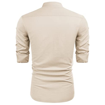 COOFANDY Summer Casual Shirt for Men Vacation Linen