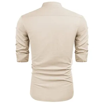 COOFANDY Summer Casual Shirt for Men Vacation Linen