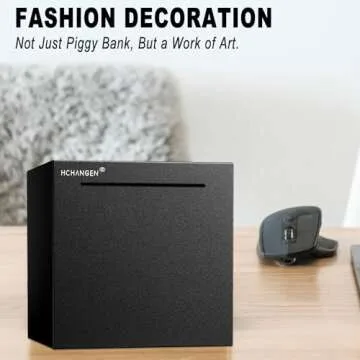 HCHANGEN Piggy Bank for Adults Stainless Steel Piggy Bank Must Break to Open Metal Money Bank for Ca...