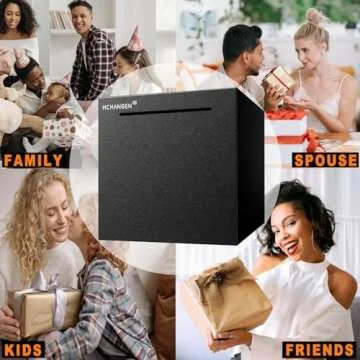 HCHANGEN Piggy Bank for Adults Stainless Steel Piggy Bank Must Break to Open Metal Money Bank for Cash Saving (Black, 4.72inches)