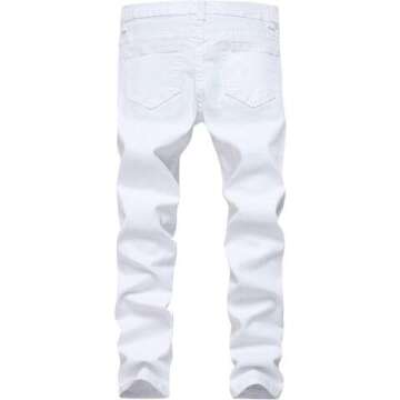 Boy's Ripped Distressed Stretch Slim Jeans