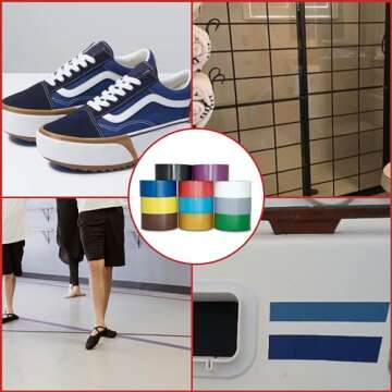 GGR SUPPLIES T.R.U. CVT-536 Clear Vinyl Pinstriping Dance Floor Tape: 2 in. Wide x 36 yds. Several Colors