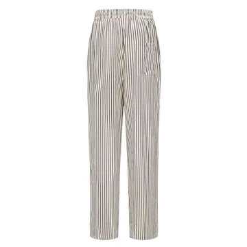 Stylish Women's Striped Seersucker Palazzo Pants