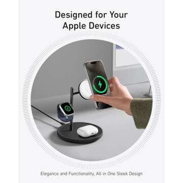 Anker MagGo 3-in-1 Wireless Charging Station for Apple Devices