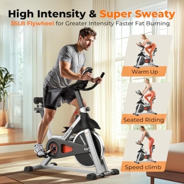 YOSUDA Indoor Stationary Bike with Tablet Mount and Comfort Seat