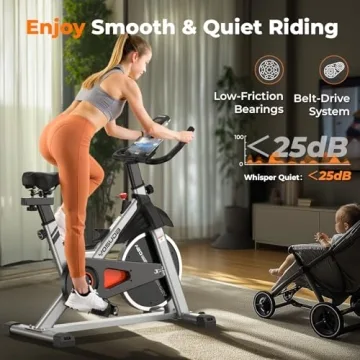 YOSUDA Indoor Stationary Bike with Tablet Mount and Comfort Seat