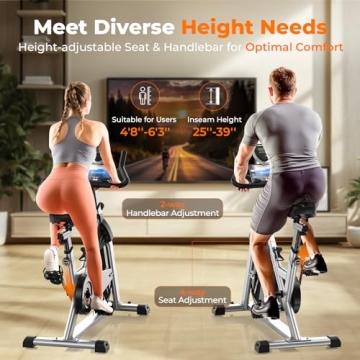 YOSUDA Indoor Stationary Bike with Tablet Mount and Comfort Seat