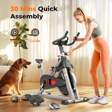 YOSUDA Indoor Stationary Bike with Tablet Mount and Comfort Seat
