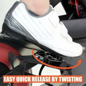 BV Bike Pedals with Toe Clips - Compatible with SPD & Delta