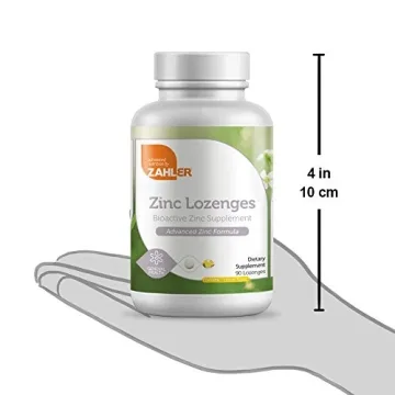 Zahler Zinc Lozenges 35mg Chewable Immune Support 90 Count
